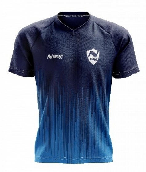 Confecção de Camisa de Futebol Azul e Branco Juquitiba - Camisa de Futebol Personalizada