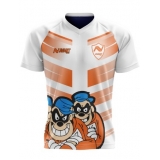 camisa branca esportiva Paraisolândia