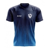 Camisa de Futebol Branca e Azul