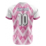 camisa de futebol rosa fábrica vila romero