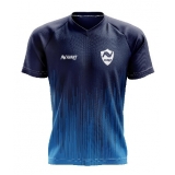 confecção de camisa de futebol azul e branco Alphaville